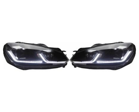 Set Phares LED Look 7.5 pour Volkswagen Golf VI 2008-2012 - Noir - DRL inclus