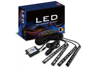 Bande LED auto-adhésive multicolore pour l'intérieur (4 pièces)