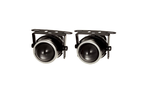 Ensemble de feux de brouillard universels transparents H3-12V-55W 56x108mm + ECE-R19 E-mark, Image 2