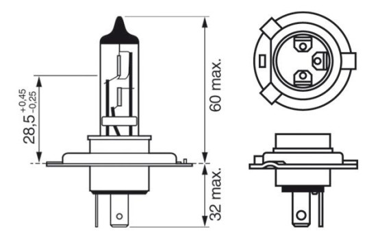 Phare de camion Bosch H4, 24 V 75/70 W, Image 7