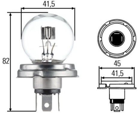 Hella Standard R2, 6V45/40W