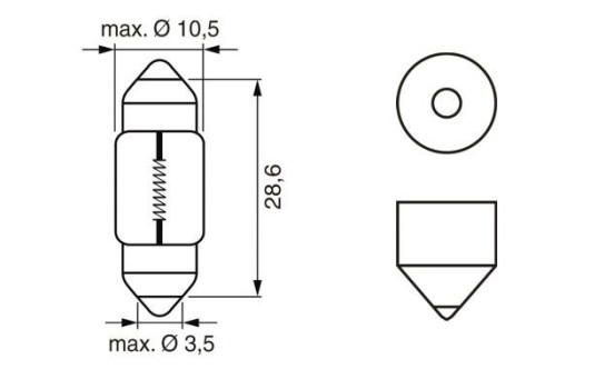 Bosch Pure Light C10W, 12V10W (28mm), Image 6