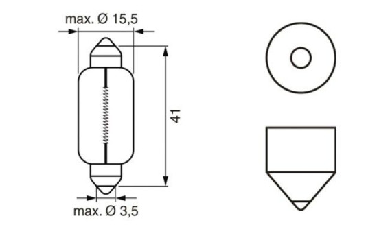 Bosch Pure Light C18W, 12V18W (41mm), Image 7