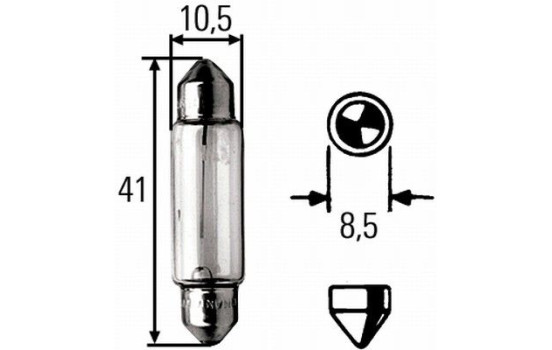 Hella Standard C10W, 12V10W, Image 2