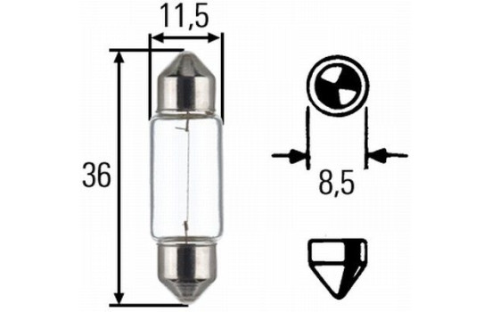 Hella Standard C5W, 12V5W (2 pièces), Image 2