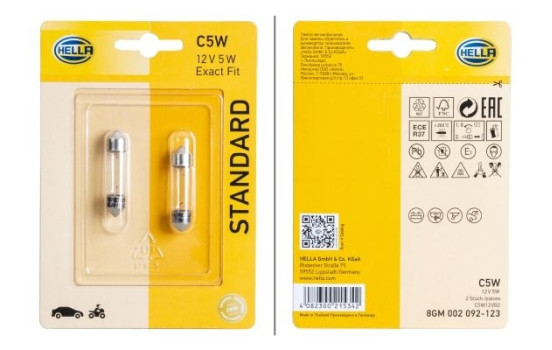 Hella Standard C5W, 12V5W (2 pièces)