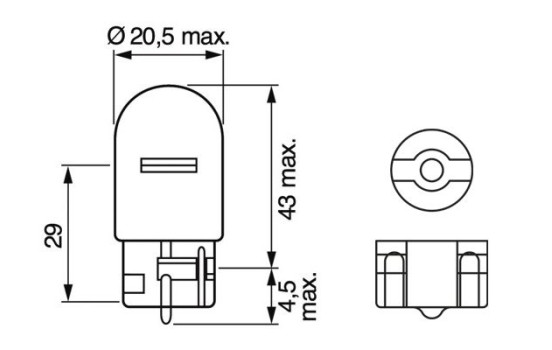 Bosch 12V 21W, W21W, W3x16d, Image 6
