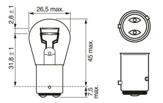 Bosch Pure Light P21/4W, 12V4W (2 pièces), Image 7