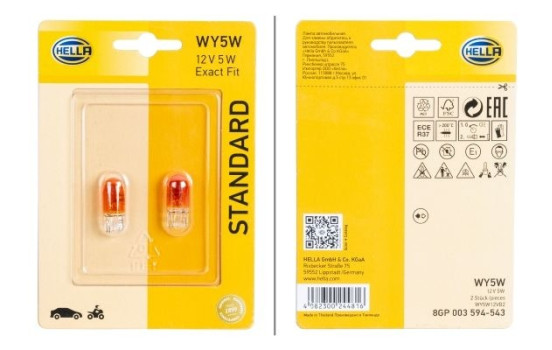 Hella Standard WY5W, 12V21W (2 pièces)