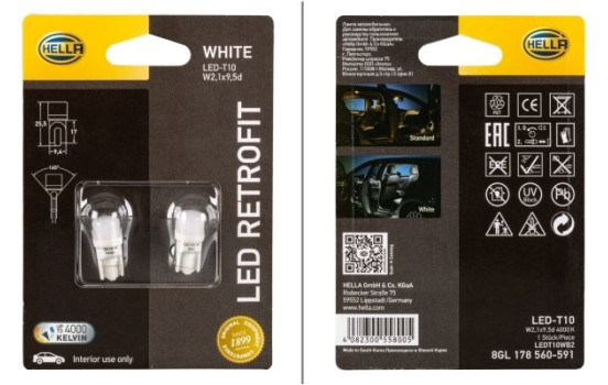 Kit de conversion LED Hella W2.1X9.5d 12V