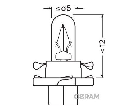 Ligne originale Osram BX8.4d12V 1.2W, Image 4