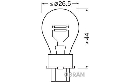 Osram Original 12V P27/7W S25d, Image 3