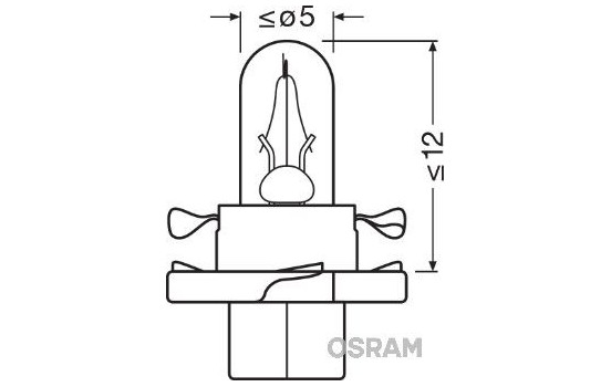 Osram Original BX8.4d, 12V2W, Image 3