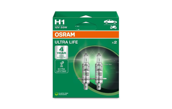 Osram Ultra Life H1, 12V55W (2 pièces)