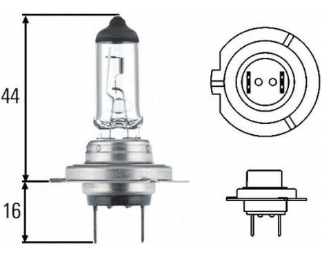 Phare Hella jaune H7, 12V 55W