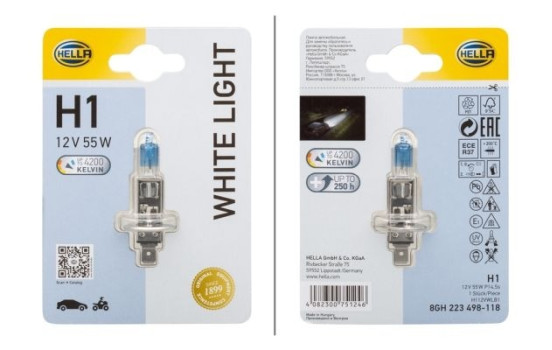 Phare Hella White H1, 12V 55W