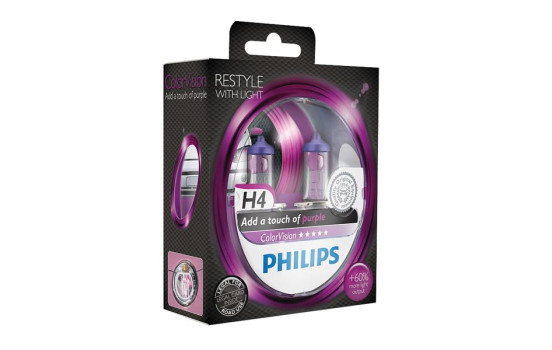 Philips 12342CVPPS2 Vision couleur H4 violet 12V - 2 pièces