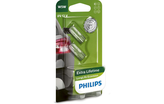 Philips 12961LLECOB2 W5W EcoVision 5W 12V - 2 pièces