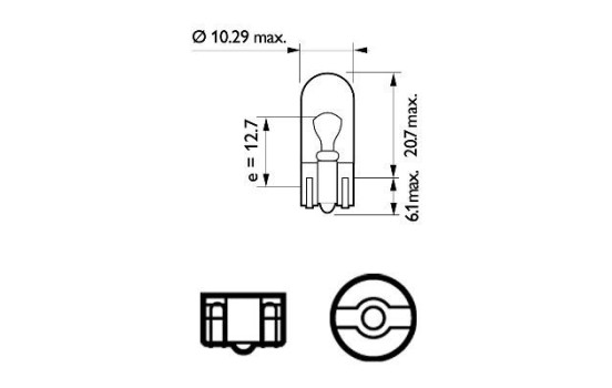 Philips 12961LLECOB2 W5W EcoVision 5W 12V - 2 pièces, Image 4