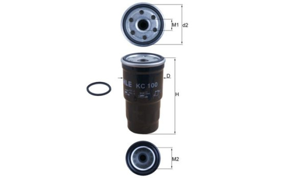 Bränslefilter KC 100D Mahle