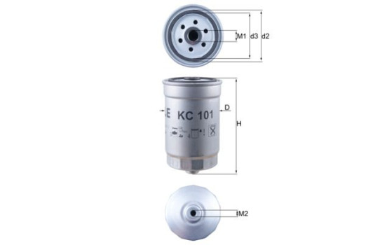 Bränslefilter KC 101 Mahle, bild 2