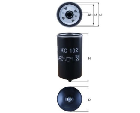 Bränslefilter KC 102 Mahle