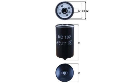 Bränslefilter KC 102 Mahle
