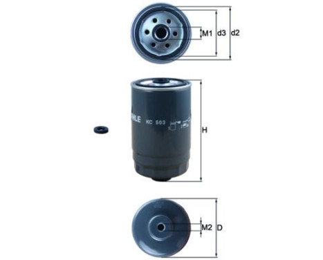Bränslefilter KC 503D Mahle