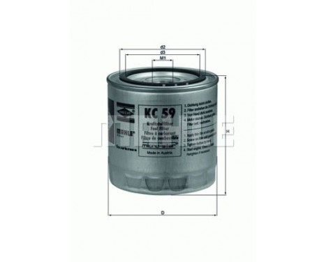 Bränslefilter KC 59 Mahle