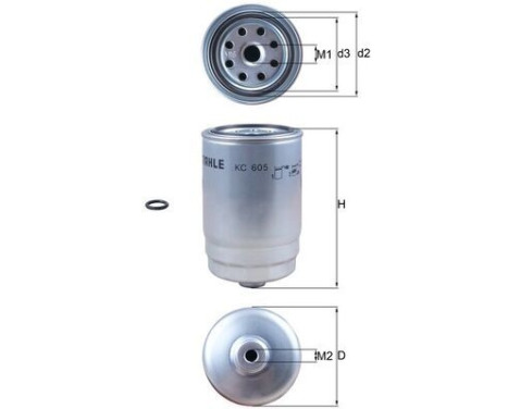 Bränslefilter KC 605D Mahle