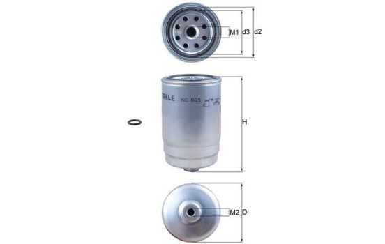Bränslefilter KC 605D Mahle