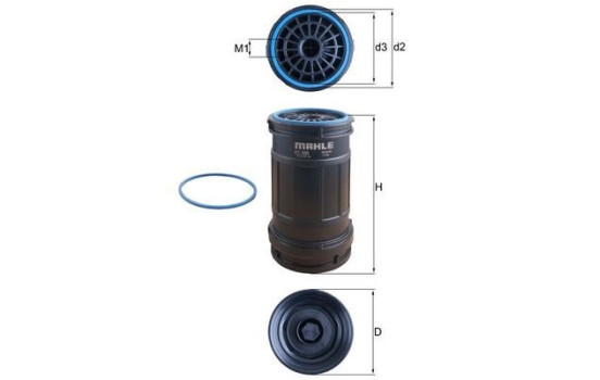 Bränslefilter KC 699D Mahle