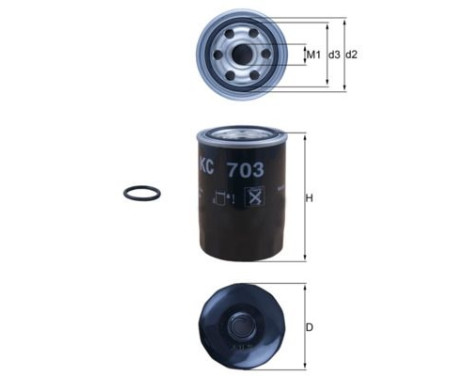 Bränslefilter KC 703D Mahle