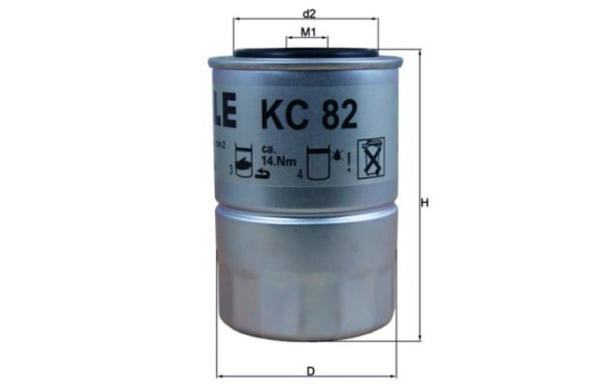 Bränslefilter KC 82D Mahle