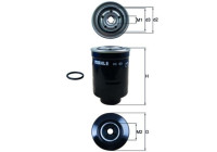Bränslefilter KC 83D Mahle