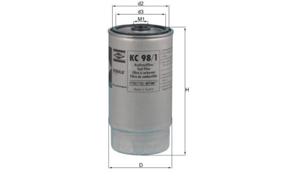 Bränslefilter KC 98/1 Mahle