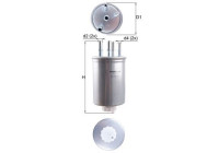 Bränslefilter KL 1026 Mahle