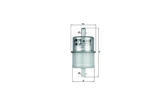 Bränslefilter KL 11 OF Mahle
