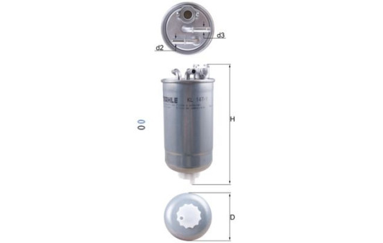 Bränslefilter KL 147/1D Mahle