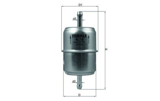 Bränslefilter KL 18 OF Mahle