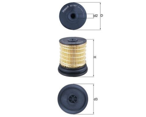 Bränslefilter KX 397 Mahle, bild 2