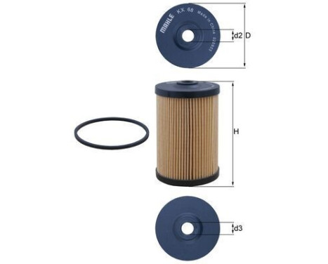 Bränslefilter KX 68D Mahle