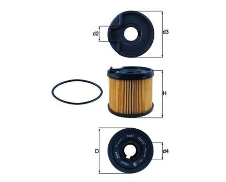 Bränslefilter KX 87D Mahle, bild 2