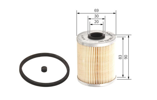 Bränslefilter N2047 Bosch, bild 2