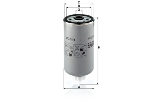 Bränslefilter WK 724/3 MANN-FILTER, bild 3