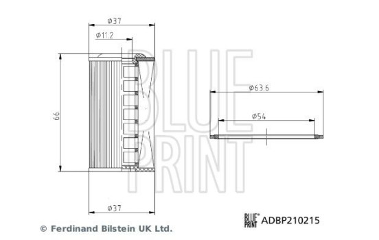 Hydraulfilter, automatisk växellåda ADBP210215 Blue Print