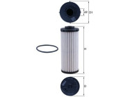 Hydraulfilter, automatisk växellåda HX 190D Mahle