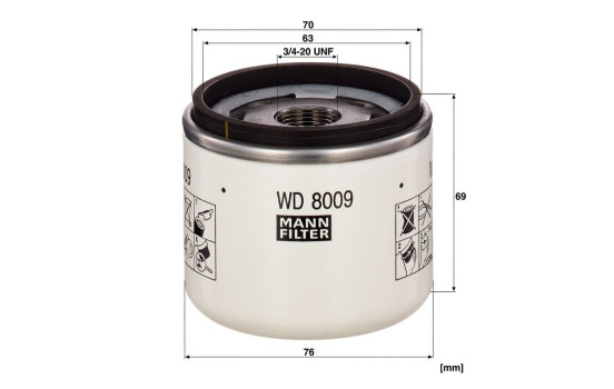 Hydraulfilter, automatisk växellåda WD 8009 MANN-FILTER, bild 2