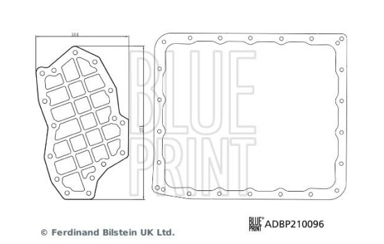 Hydraulfiltersats, automatisk drivning ADBP210096 Blue Print, bild 2