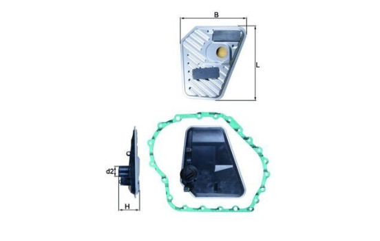 Hydraulikfilter, automatväxel HX 168D Mahle